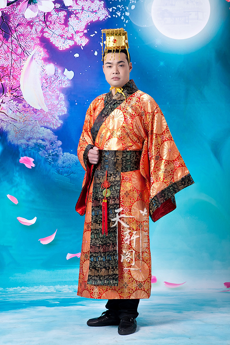 Men Ancient China Ethnic Clothing Han Tang Dynasty Emperor Traditional Robe Tv Movie Performance Clothing Handsome Prince Hanfu Costume
