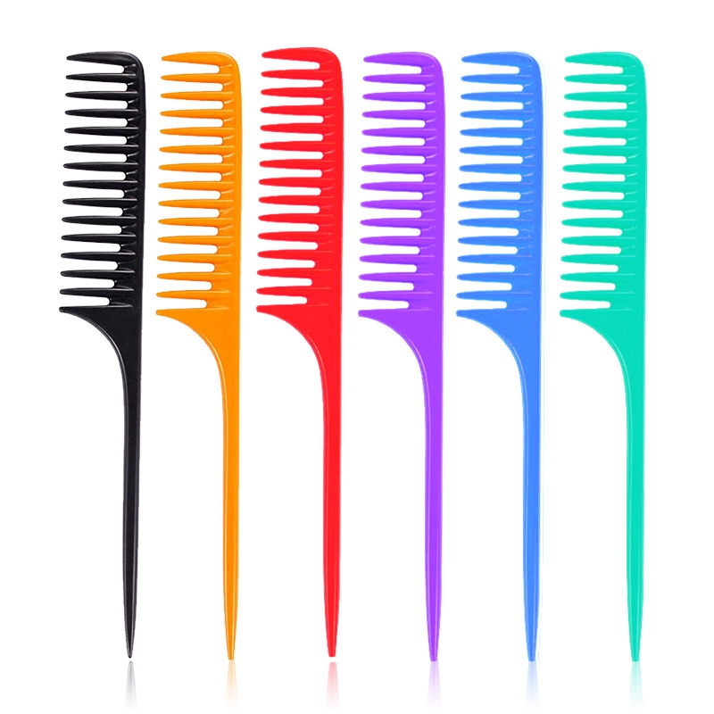 Big tooth combs Pointed Tail HairComb Plastic Comb Beauty Tools Hair Brush