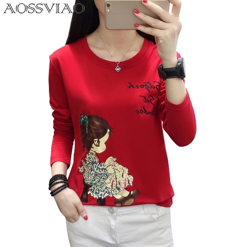 Vintage Character Printed Casual Loose Basic Fashion Street Fresh Long Sleeve Female Oneck Top Casual Style Tee M5XL Plus Size Y200109, White
Vintage Character Printed Casual Loose Basic Fashion Street Fresh Long Sleeve Female Oneck Top Casual Style Tee M5XL Plus Size Y200109, White