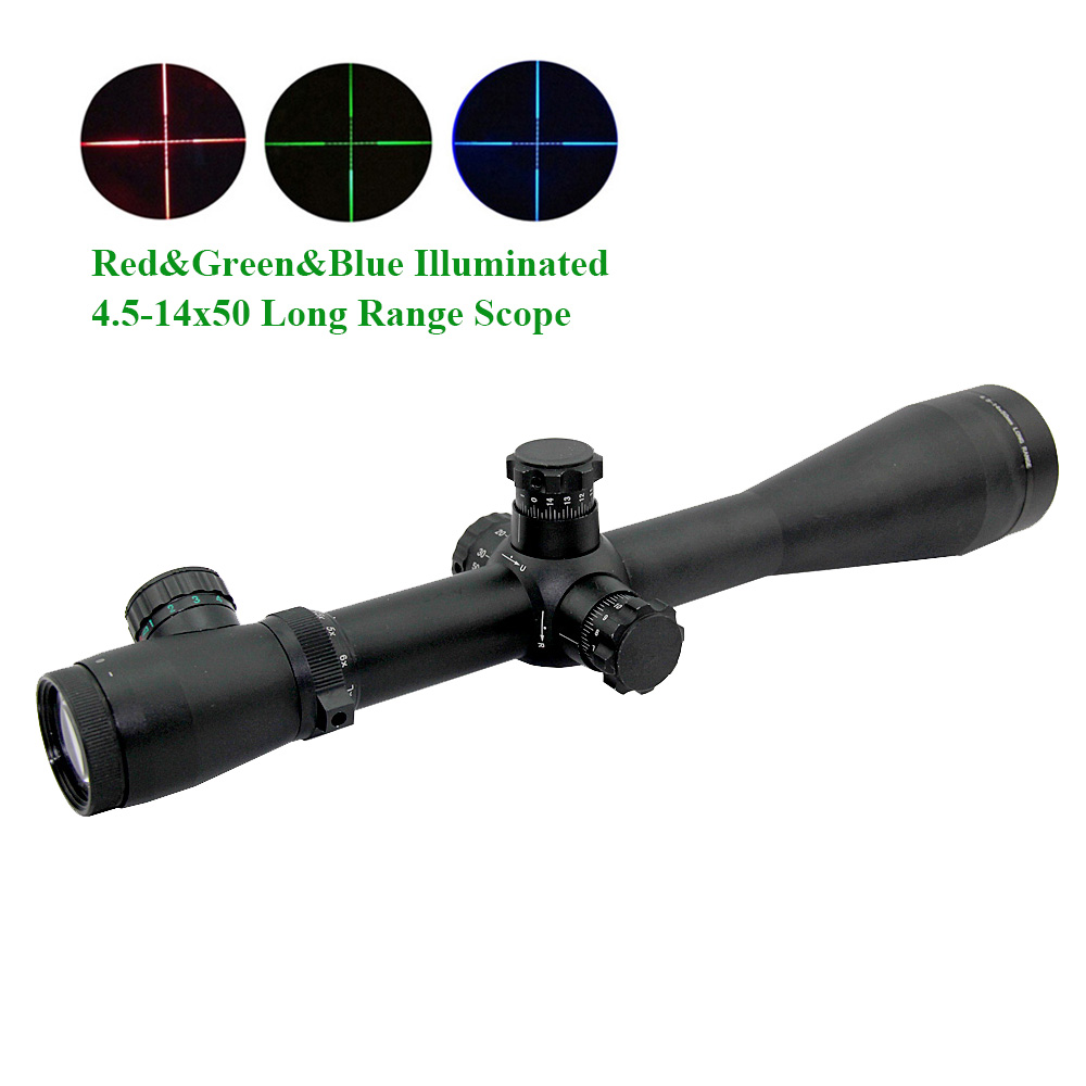 Tactical Long Range 4.5-14x50 MARK 4 Mil Dot Scope Red Green Blue Illuminated Optics Riflescope For Hunting Rifle Aluminum Alloy Construction
Tactical Long Range 4.5-14x50 MARK 4 Mil Dot Scope Red Green Blue Illuminated Optics Riflescope For Hunting Rifle Aluminum Alloy Construction