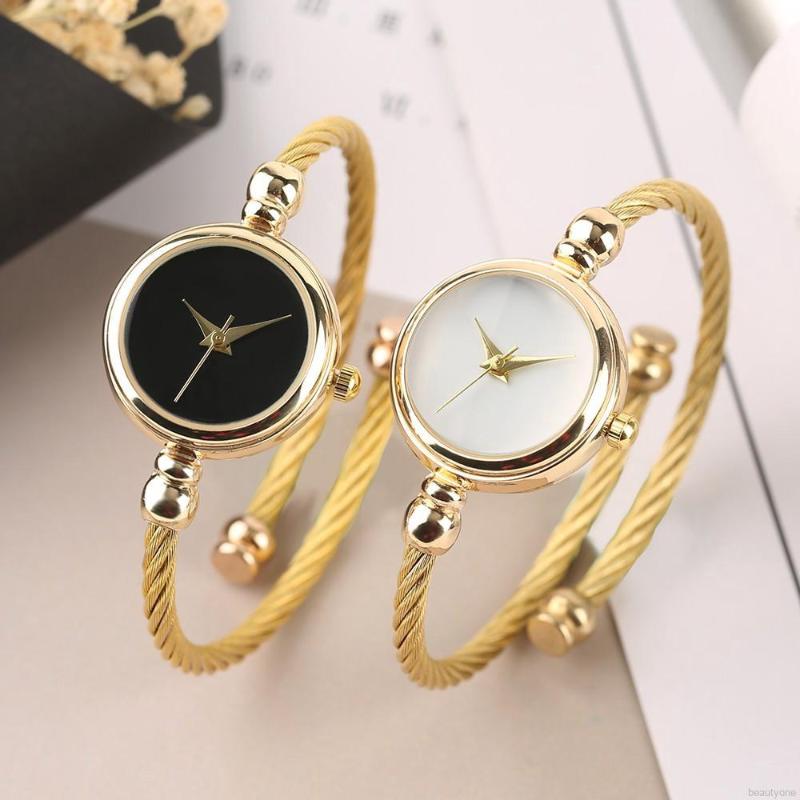 Wristwatches Luxury Fashion Women Golden Watch Wire Bracelet Charm Stainless Steel Retro Ladies Quartz Wristwatch Small Clock ML
Wristwatches Luxury Fashion Women Golden Watch Wire Bracelet Charm Stainless Steel Retro Ladies Quartz Wristwatch Small Clock ML