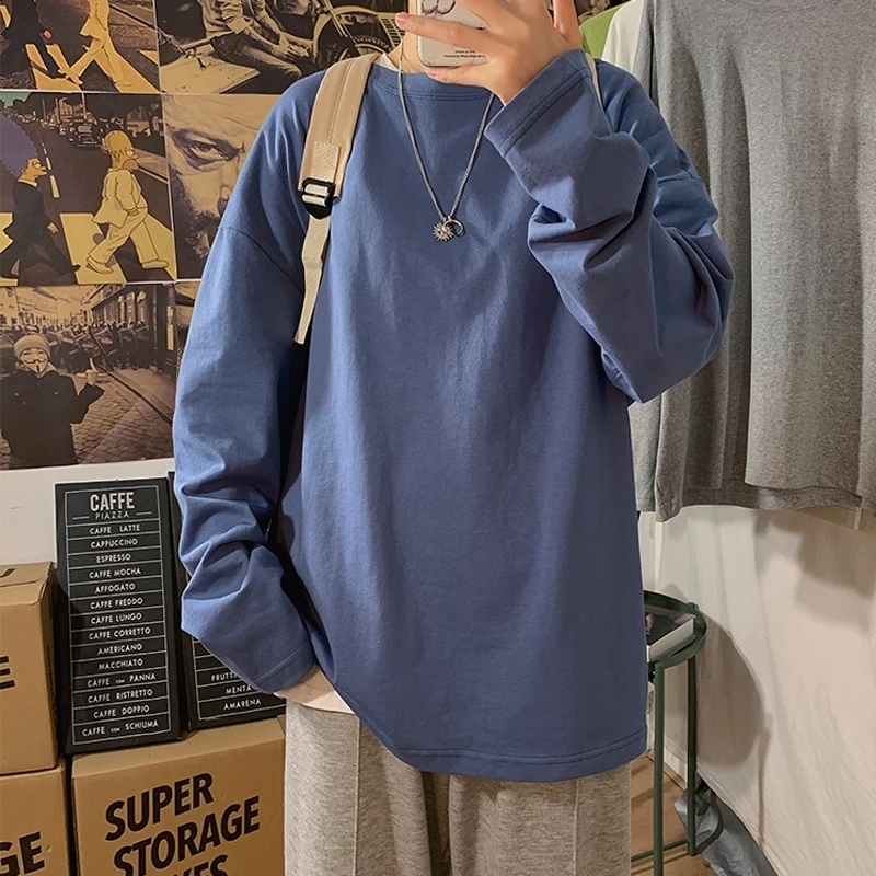 100 Cotton Spring Long sleeve T Shirt Women Basic Tee Oversize Casual O neck Tshirt 220728