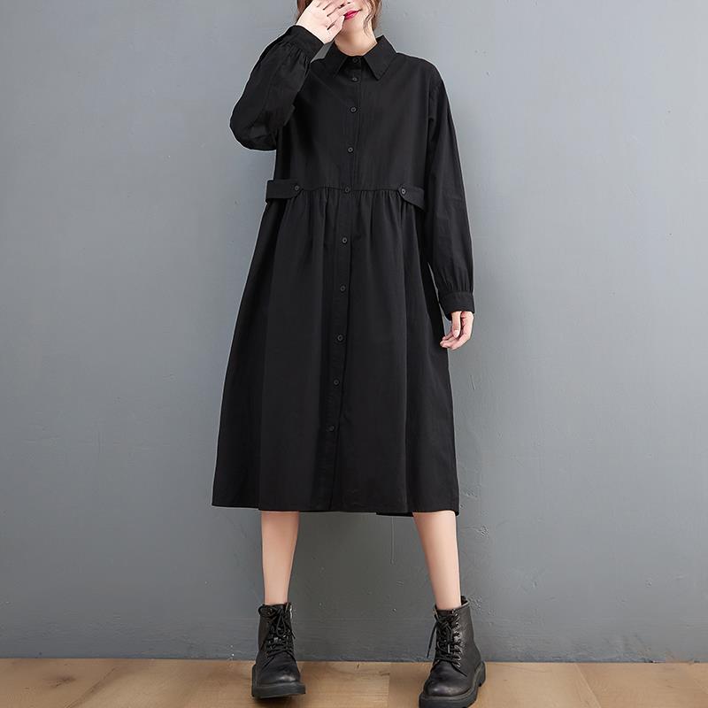Arrival Long Sleeve Japan Style Dark Black Autumn Dress Office Lady Work Blouse Women Casual Spring Midi
Arrival Long Sleeve Japan Style Dark Black Autumn Dress Office Lady Work Blouse Women Casual Spring Midi