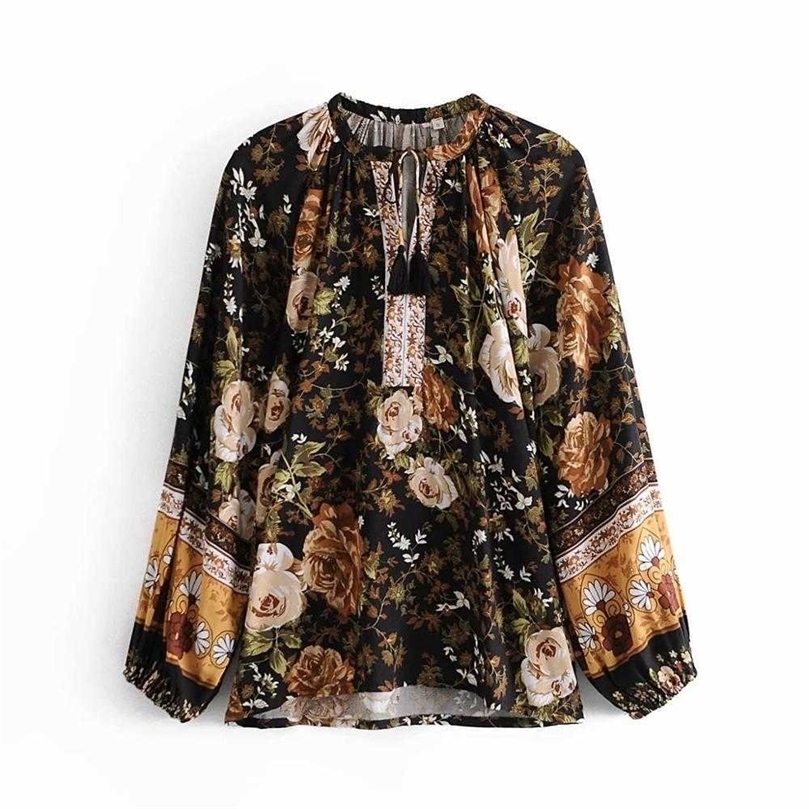 Women Floral Printed Blouse Long Sleeves Vintage Retro-style Chic Woman Blouse Tops Femme Mujer blusas 210709, As picture
Women Floral Printed Blouse Long Sleeves Vintage Retro-style Chic Woman Blouse Tops Femme Mujer blusas 210709, As picture