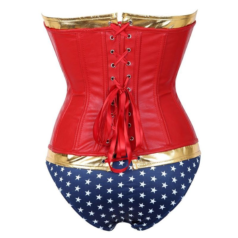 Women Sexy Faux Leather Overbust Corset Bustier Top Waist Cincher Body Shaper Corsets Bustiers Lingerie Plus Size Korsett 220524