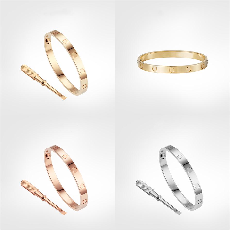 Love Screw Bracelet 5.0 Designer Bracelets luxury jewelry women Bangle Titanium steel Alloy Gold-Plated Craft Gold Silver Rose Nev216J
Love Screw Bracelet 5.0 Designer Bracelets luxury jewelry women Bangle Titanium steel Alloy Gold-Plated Craft Gold Silver Rose Nev216J