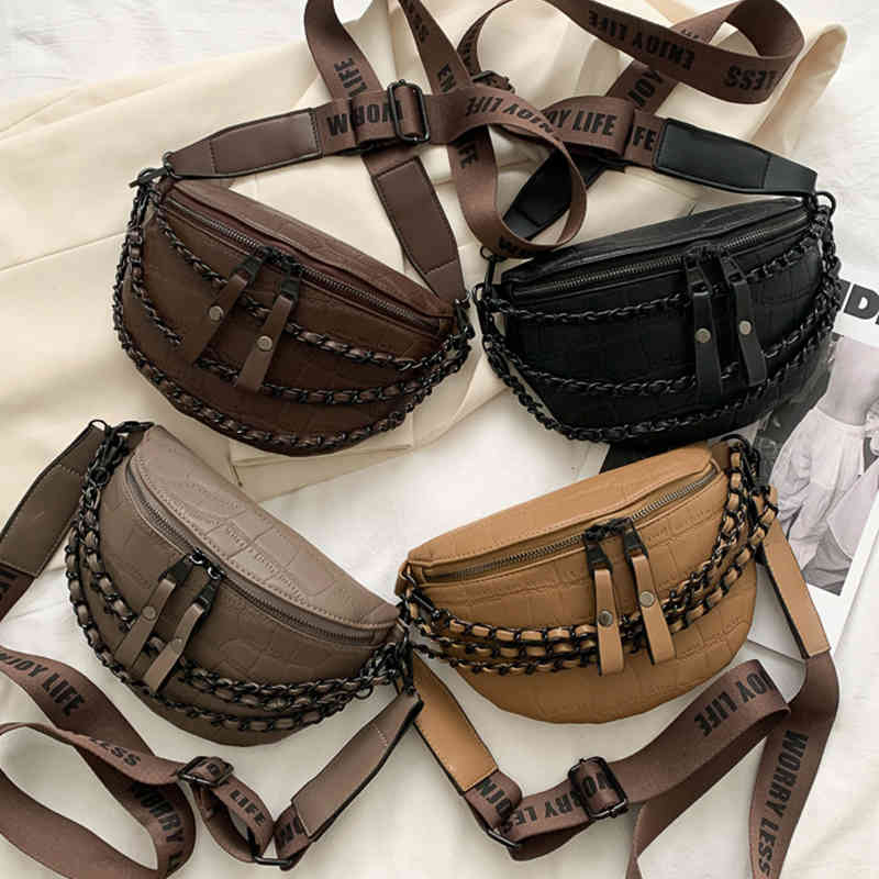 Luxury Women's Fanny Pack High Quality Waist Thick Chain Shoulder Crossbody Chest Female Belt Bag Designer Brand Handbag, Black
Luxury Women's Fanny Pack High Quality Waist Thick Chain Shoulder Crossbody Chest Female Belt Bag Designer Brand Handbag, Black