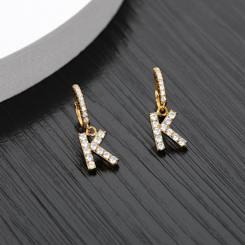 Dangle & Chandelier Wholesale 1PCS Zircon Earrings A-Z 26 English Letter Pendant Exquisite Fashion Women Earring Jewelry Gift Name Alphabet
Dangle & Chandelier Wholesale 1PCS Zircon Earrings A-Z 26 English Letter Pendant Exquisite Fashion Women Earring Jewelry Gift Name Alphabet