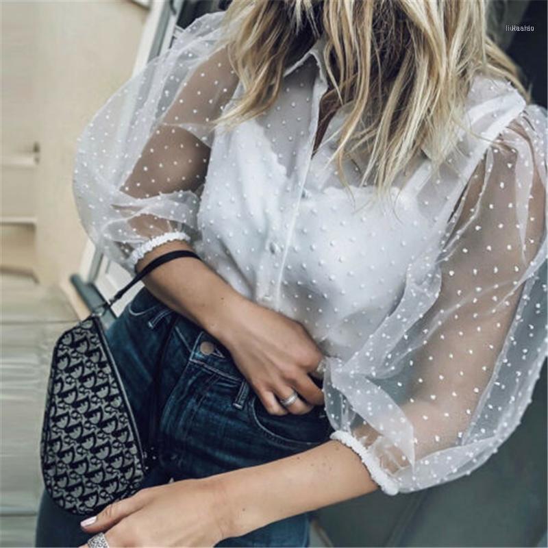 Fashion Women Mesh Crop Tops Sheer See-through Long Sleeve Dot Blouses For Women' & Shirts, White
Fashion Women Mesh Crop Tops Sheer See-through Long Sleeve Dot Blouses For Women' & Shirts, White