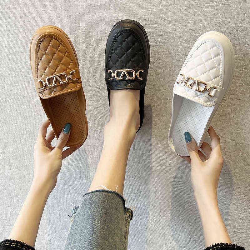 Fashion Trend Lazy Slippers Korean Style Outer Wear Foreign Semi Baotou Soft and Comfortable Heel Women's, Black
Fashion Trend Lazy Slippers Korean Style Outer Wear Foreign Semi Baotou Soft and Comfortable Heel Women's, Black
