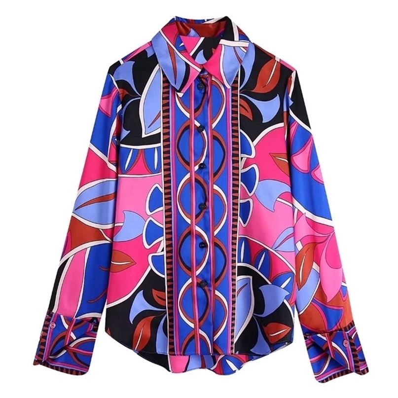 TRAF Women Fashion Flowing Printed Shirts Vintage Long Sleeve Buttonup Female Blouses Blusas Chic Tops 220813, As picture
TRAF Women Fashion Flowing Printed Shirts Vintage Long Sleeve Buttonup Female Blouses Blusas Chic Tops 220813, As picture