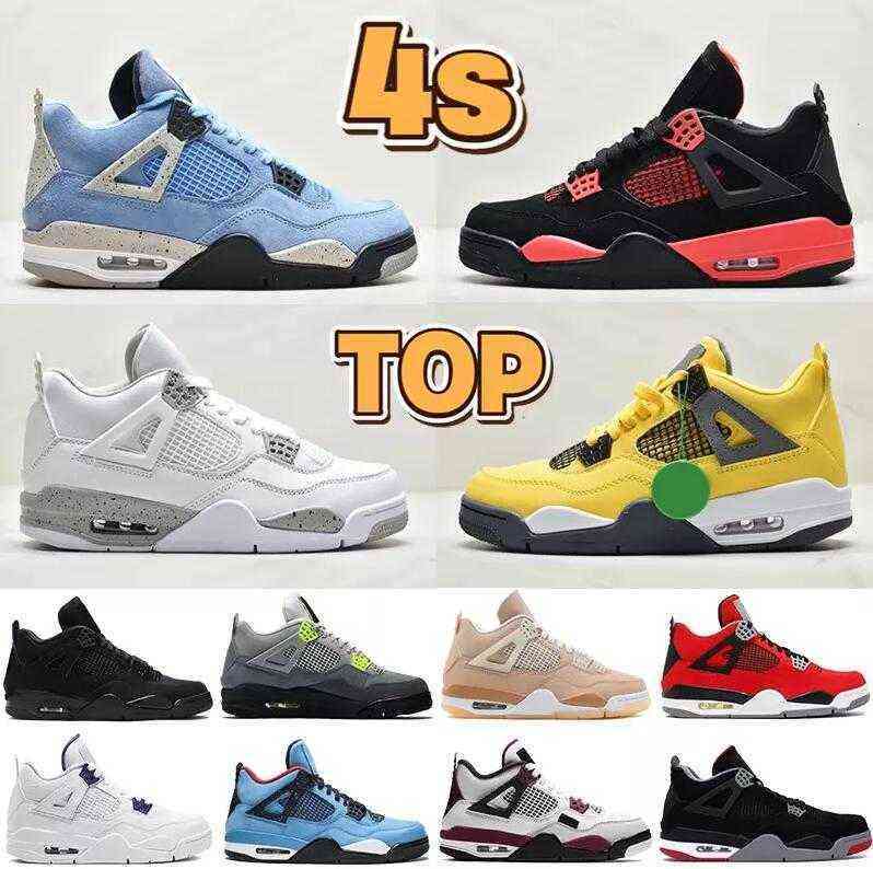 Top Quality 4 4s Basketball Shoes University Blue White Oreo Red Thunder Cool Grey Black Cat Shimmer Bred Tour Yellow Fire Cactus, Shoes (30) 36-47
Top Quality 4 4s Basketball Shoes University Blue White Oreo Red Thunder Cool Grey Black Cat Shimmer Bred Tour Yellow Fire Cactus, Shoes (30) 36-47
