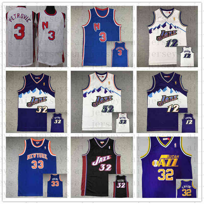 Mens Basketball Mitchell and Ness Ewing 33 Petrovic 3 Malone 32 Stockton 12 Embroidery Stitched Retro Throwback 1992 1993 Jerseys, 12 white
Mens Basketball Mitchell and Ness Ewing 33 Petrovic 3 Malone 32 Stockton 12 Embroidery Stitched Retro Throwback 1992 1993 Jerseys, 12 white