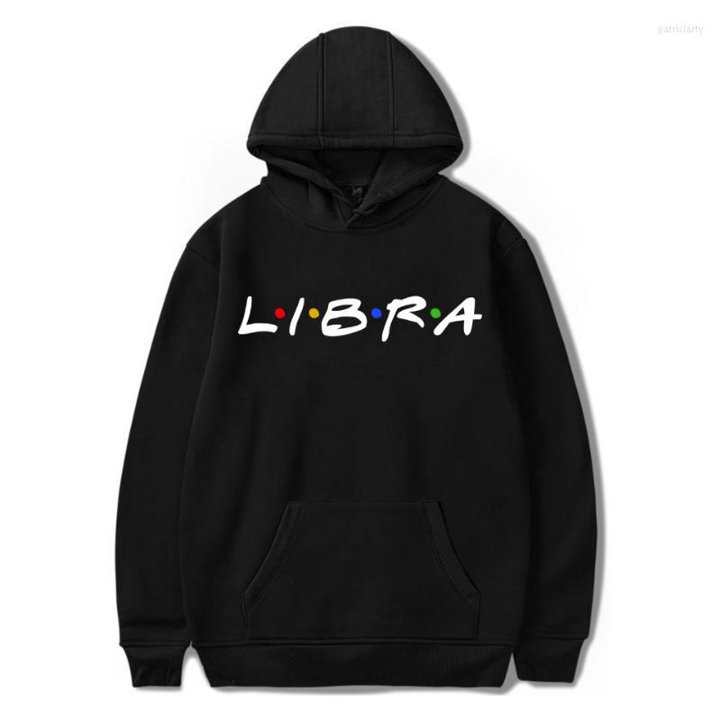 Men's Hoodies & Sweatshirts Harajuku Hooded Women Casual Hoodie LIBRA Letter Print Crewneck Sweatshirt Constellation Men ClothesMen's