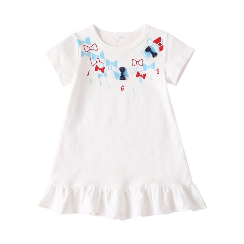 Girl's Dresses Fashionable Children Summer Comfortable Leisure Chic Short Sleeve Ruffled Kids Girls Bowknot Princess DressGirl's, As pic
Girl's Dresses Fashionable Children Summer Comfortable Leisure Chic Short Sleeve Ruffled Kids Girls Bowknot Princess DressGirl's, As pic
