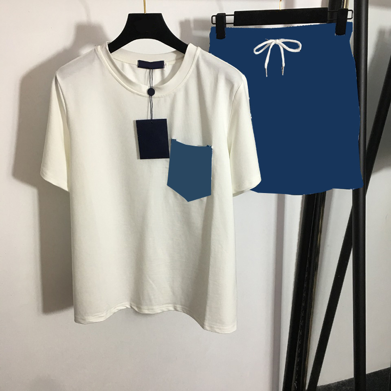 Women Brand Shirts Shorts Two Piece Pants Set White Cotton Shirt Shorts Ladies Soft Touch Tee Clothings