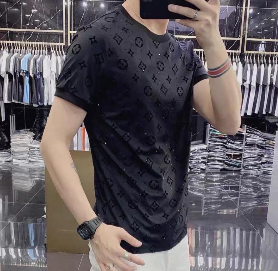 T-shirt men's summer 2022 new hot drilling European station tide round neck ice silk half sleeve simple slim black short sleeve, W1
T-shirt men's summer 2022 new hot drilling European station tide round neck ice silk half sleeve simple slim black short sleeve, W1