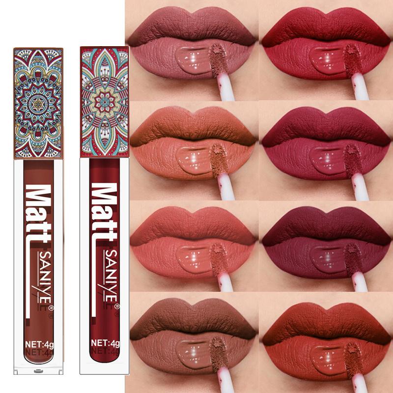 Lip Gloss 9 Colors Matte Waterproof Lasting Nude Velvet Brown Pigment Sexy Liquid Lipstick Women Makeup Glaze 1PCS, 01
Lip Gloss 9 Colors Matte Waterproof Lasting Nude Velvet Brown Pigment Sexy Liquid Lipstick Women Makeup Glaze 1PCS, 01
