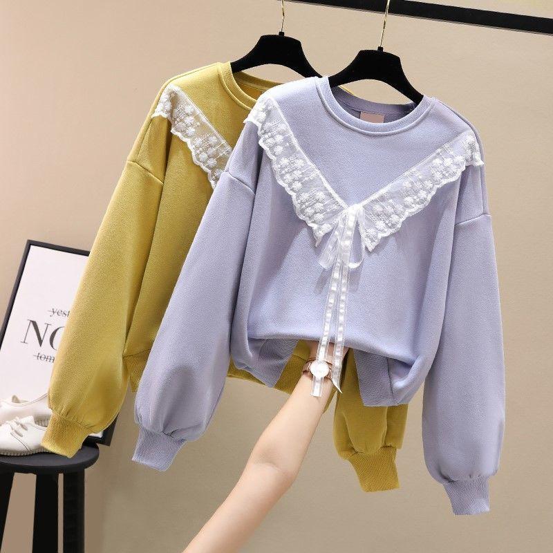 Women's Hoodies & Sweatshirts Spring Fashion Cotton Sweater Simple Loose And Thin Lace Round Neck Women Boutique ClothingWomen's, Purple
Women's Hoodies & Sweatshirts Spring Fashion Cotton Sweater Simple Loose And Thin Lace Round Neck Women Boutique ClothingWomen's, Purple