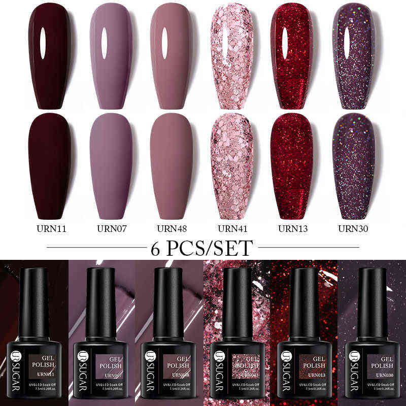 NXY Nail Gel Polish Set Semi Permanent Varnishes Hybrid Glitter Color s Art Kit for Manicure Uv Led lak Varnish 0328