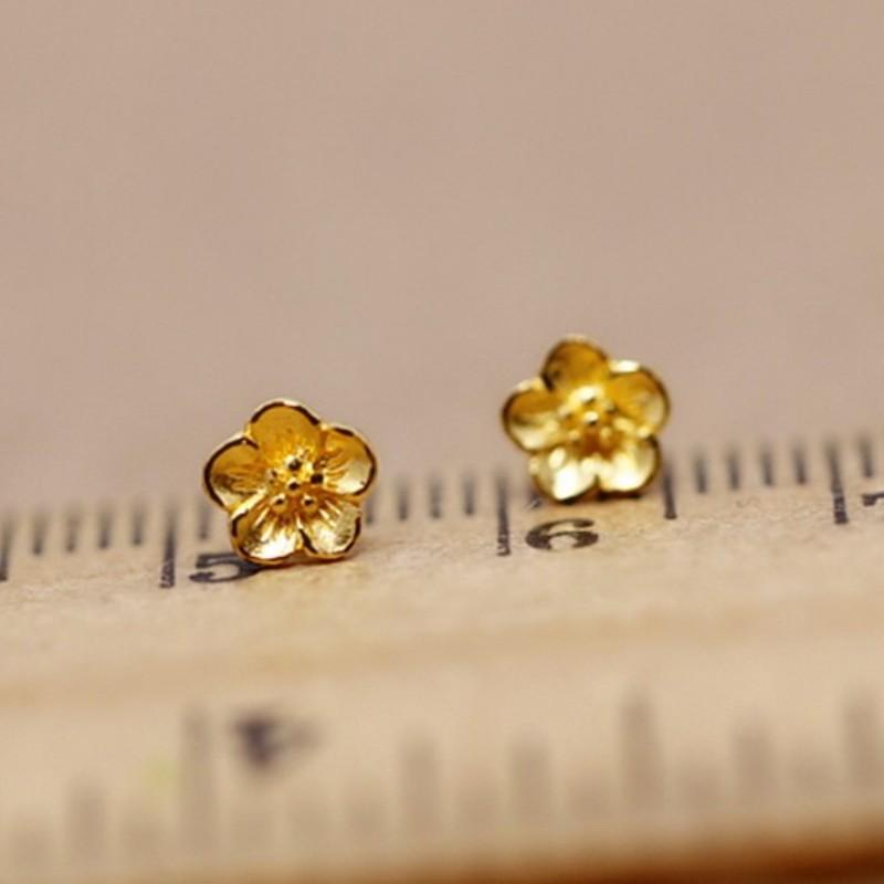 Hoop & Huggie Solid 24k Yellow Gold Earring 5x5mm Mini Sakura Ear Stud About 0.35g EachHoop
Hoop & Huggie Solid 24k Yellow Gold Earring 5x5mm Mini Sakura Ear Stud About 0.35g EachHoop