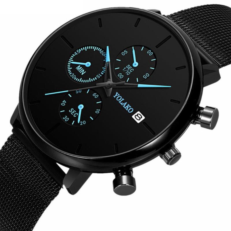 Wristwatches Men 3-eye Stainless Steel Mesh Quartz Watch Male Fashion Casual Calendar Wristwatch Analog Relogio Masculino Clock, 12
Wristwatches Men 3-eye Stainless Steel Mesh Quartz Watch Male Fashion Casual Calendar Wristwatch Analog Relogio Masculino Clock, 12