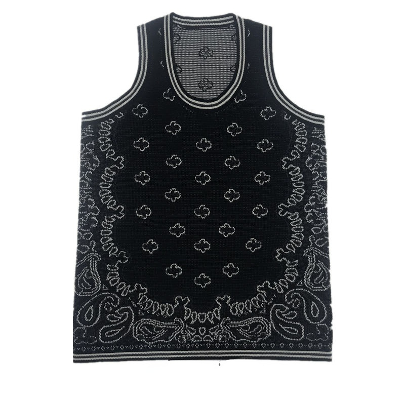 Designer Vest Tide Brand a 22 Miri Embroidery Cashew Flower Wool Blend Knit T-shirt Ins Casual Sleeveless Tank Top Short Sleeve t Shirt, Black
Designer Vest Tide Brand a 22 Miri Embroidery Cashew Flower Wool Blend Knit T-shirt Ins Casual Sleeveless Tank Top Short Sleeve t Shirt, Black