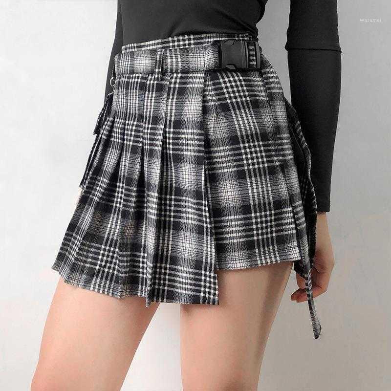 Skirts Women Co-ord Check Wrap Mini Skirt With Horn Buckle Preppy Stylr Skort S897, Pure black
Skirts Women Co-ord Check Wrap Mini Skirt With Horn Buckle Preppy Stylr Skort S897, Pure black