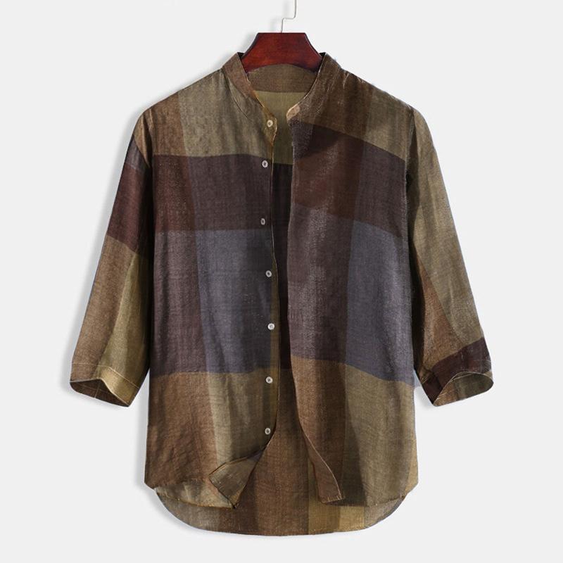 Men' Casual Shirts Men Harajuku Color Block Plaid Shirt 2022 Mens Streetwear Long Sleeve Male Vintage Korean Fashions Clothes Chemise, Blue
Men' Casual Shirts Men Harajuku Color Block Plaid Shirt 2022 Mens Streetwear Long Sleeve Male Vintage Korean Fashions Clothes Chemise, Blue