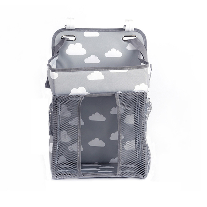 Baby Crib Hanging Storage Bag Diaper Nappy Organizer Cot Bed Organizer Bag Infant Essentials Diaper Caddy Kids Crib Bedding Sets 220531