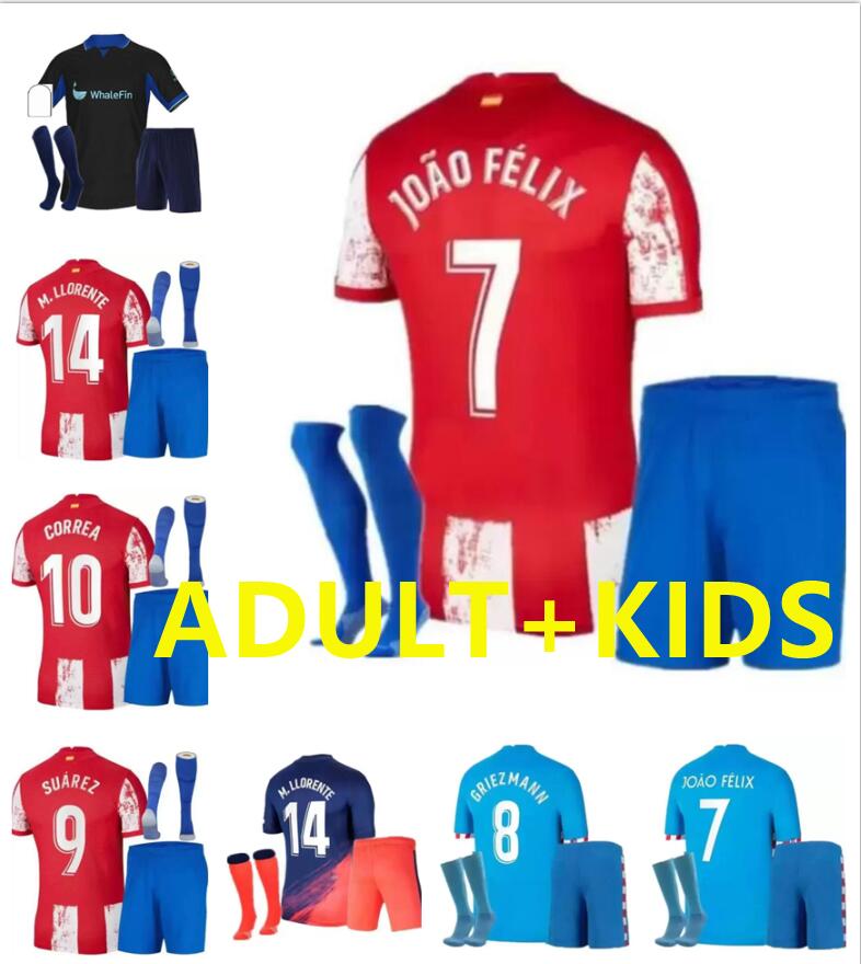 Atletico Madrids JOAO FELIX Soccer Jerseys 2022 2023 GRIEZMANN Suarez Llorente Camisetas 21 22 23 LLORENTE CORREA Football Shirt Men Kids Kit set uniform socks
Atletico Madrids JOAO FELIX Soccer Jerseys 2022 2023 GRIEZMANN Suarez Llorente Camisetas 21 22 23 LLORENTE CORREA Football Shirt Men Kids Kit set uniform socks