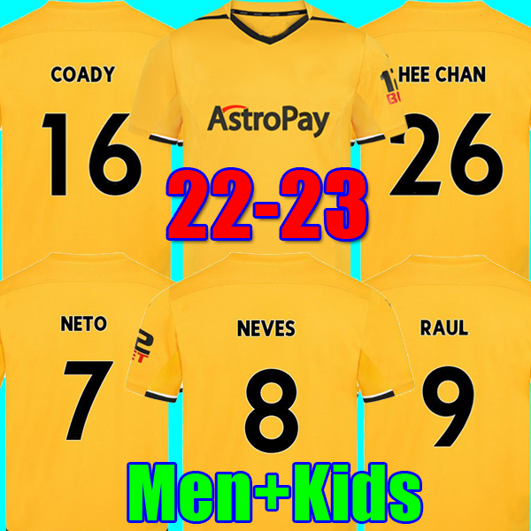 22 23 Wolves Soccer Jersey RAUL NETO NEVES 2022 2023 Home Wanderers KILMAN J.OTTO PODENCE HEE CHAN TRINCAO Wolverhampton Top Football Shirts Men Kids Kits uniforms, Kids 22-23 home
22 23 Wolves Soccer Jersey RAUL NETO NEVES 2022 2023 Home Wanderers KILMAN J.OTTO PODENCE HEE CHAN TRINCAO Wolverhampton Top Football Shirts Men Kids Kits uniforms, Kids 22-23 home
