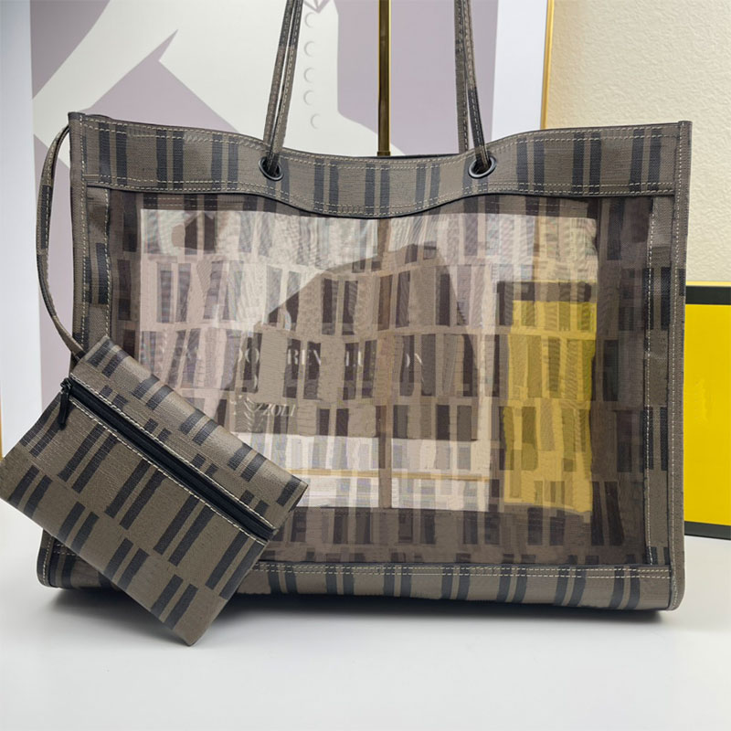 Hollowed Tote Bag Gauze Handbag Transparent Handbags Crossbody Bag Genuine Leather Classic Print Letter Shopping Purse High-Capacity Coin Pocket
Hollowed Tote Bag Gauze Handbag Transparent Handbags Crossbody Bag Genuine Leather Classic Print Letter Shopping Purse High-Capacity Coin Pocket