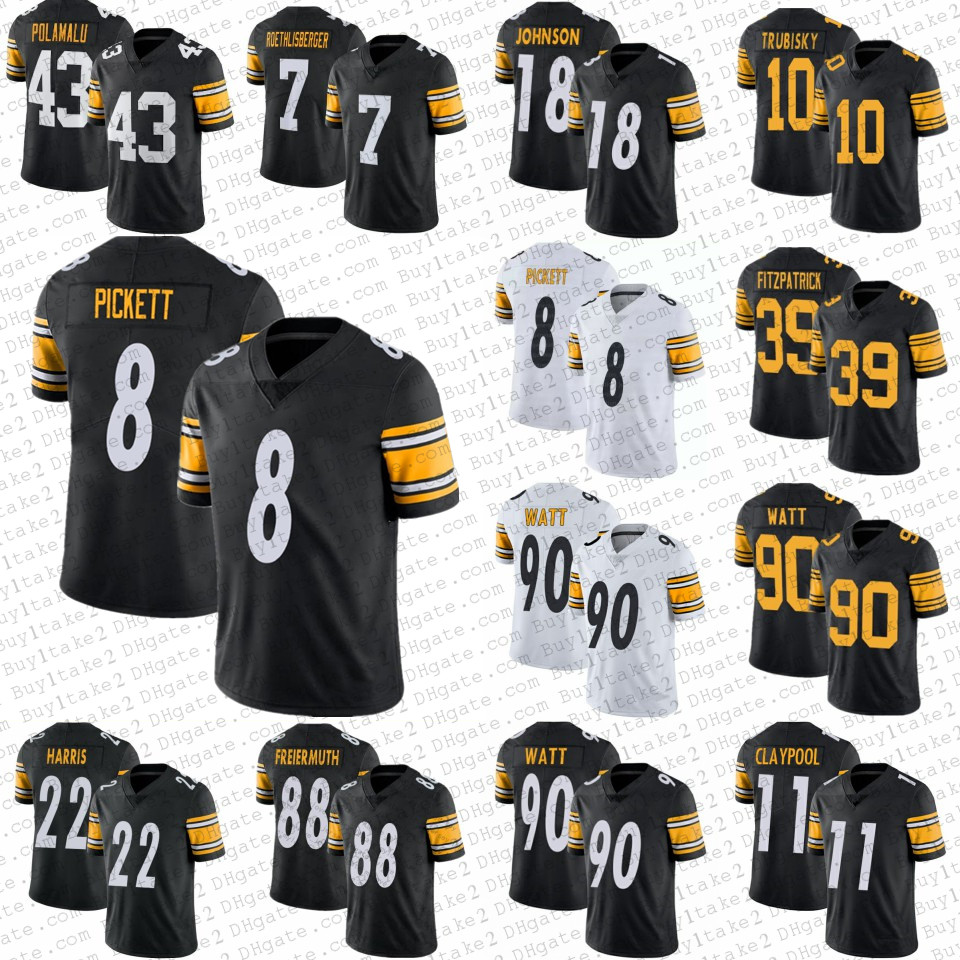 22 Najee Harris 8 Kenny Pickett TJ Watt Football 10 Trubisky Jerseys Ben Roethlisberger Troy Polamalu Minkah Fitzpatrick Devin Bush Pat Freiermuth Diontae Johnson, Mens
22 Najee Harris 8 Kenny Pickett TJ Watt Football 10 Trubisky Jerseys Ben Roethlisberger Troy Polamalu Minkah Fitzpatrick Devin Bush Pat Freiermuth Diontae Johnson, Mens