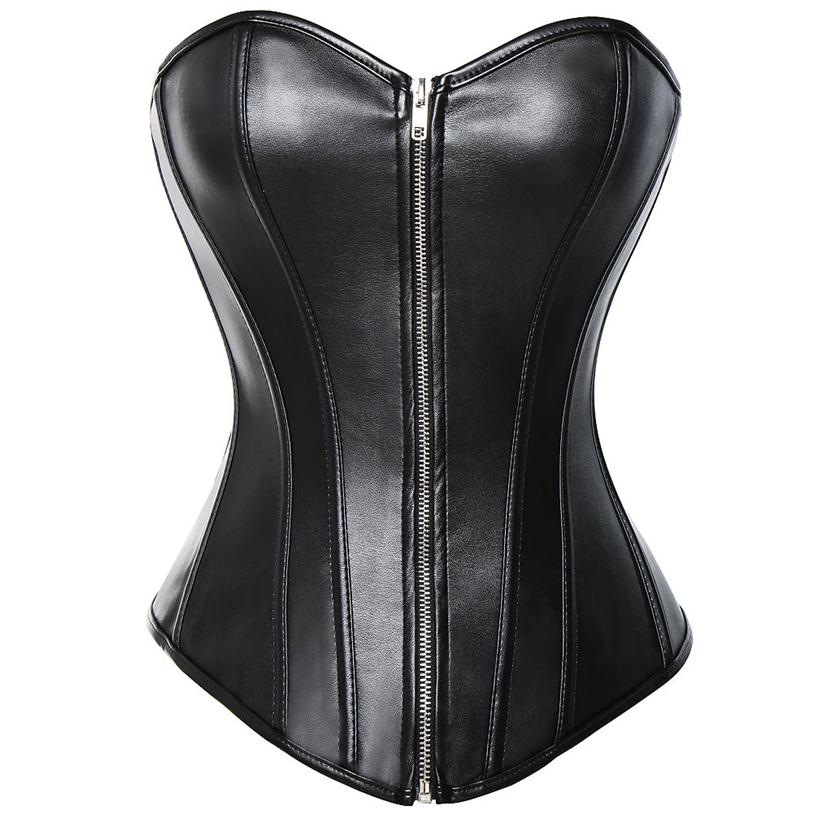 PVC Faux Leather Overbust Corset Bustier S-6XL Plus Size Women Front Zipper Corset Push up Bra Red Black LC5223225c, Black (zipper)
PVC Faux Leather Overbust Corset Bustier S-6XL Plus Size Women Front Zipper Corset Push up Bra Red Black LC5223225c, Black (zipper)