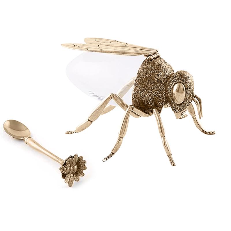 Storage Bottles & Jars Restaurant Dining Table Honey Jar Bee Shape Simulated Mini Wing Lid Non Slip Durable Gift Home Kitchen With Spoon Ret