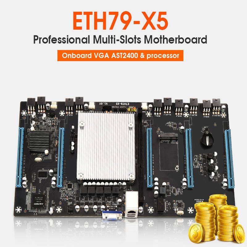Motherboards ETH79-X5 X79 BTC Mining Motherboard With E5 2620 CPU 24 Pins Connector Support 3060 3070 GPU Onboard VGA Graphics
Motherboards ETH79-X5 X79 BTC Mining Motherboard With E5 2620 CPU 24 Pins Connector Support 3060 3070 GPU Onboard VGA Graphics