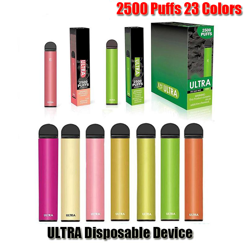 Wholesale Ultra 2500 Puffs Disposable Cigarette Vape Device 850mAh Battery 8ml Cartridge Starter Kit Vs Infinity Fumed Fast Ship
Wholesale Ultra 2500 Puffs Disposable Cigarette Vape Device 850mAh Battery 8ml Cartridge Starter Kit Vs Infinity Fumed Fast Ship