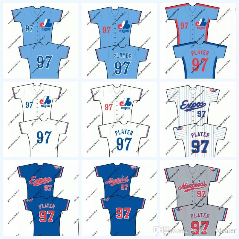 

Custom Baseball Jersey Montreal Expos Coco Laboy Gary Sutherland Maury Wills Don Bosch Mack Jones Rusty Staub John Bateman Larry Jaster Jerseys, Blue 3