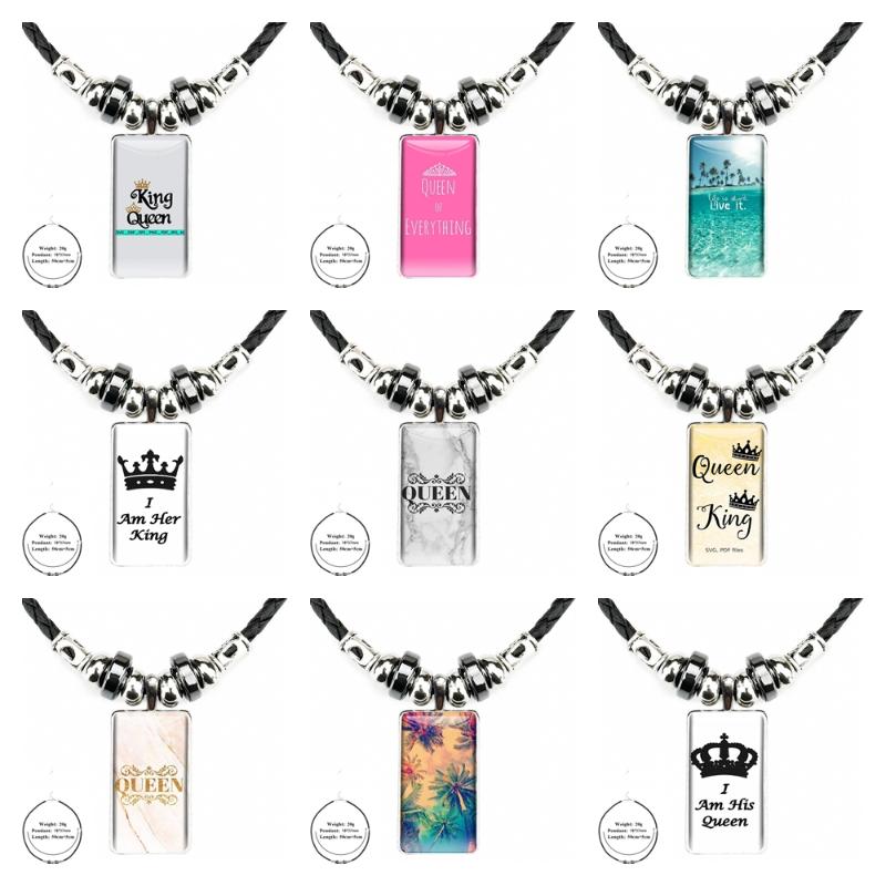 Pendant Necklaces Queen And King For Women Fashion Necklace Handmade Rectangle Shape Choker Black Hematite Jewelry Multi Designs
Pendant Necklaces Queen And King For Women Fashion Necklace Handmade Rectangle Shape Choker Black Hematite Jewelry Multi Designs