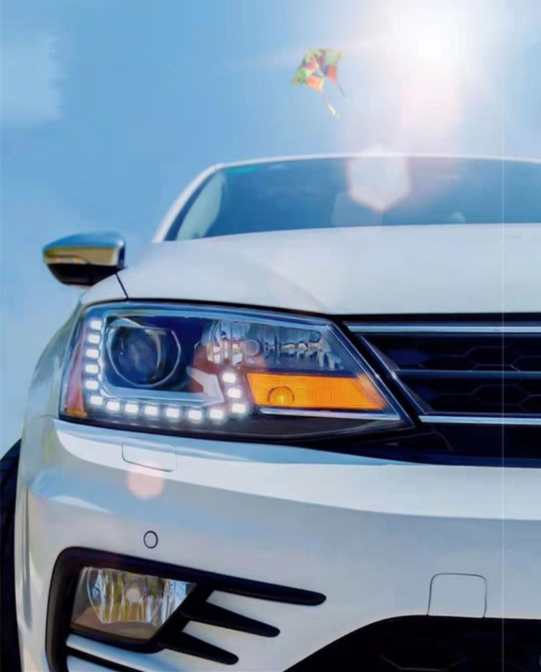 Head Lamp Assemnly For Jetta Sagitar MK6 LED Headlight 2012-18 MK6 DRL Turn Signal High Beam Angel Eye Projector