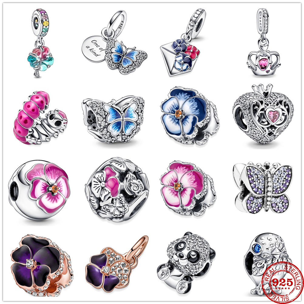 925 Silver Fit Pandora stitch Bead Butterfly Caterpillar Flower Pendant Bracelet Charm Beads Dangle DIY Jewelry Accessories
925 Silver Fit Pandora stitch Bead Butterfly Caterpillar Flower Pendant Bracelet Charm Beads Dangle DIY Jewelry Accessories