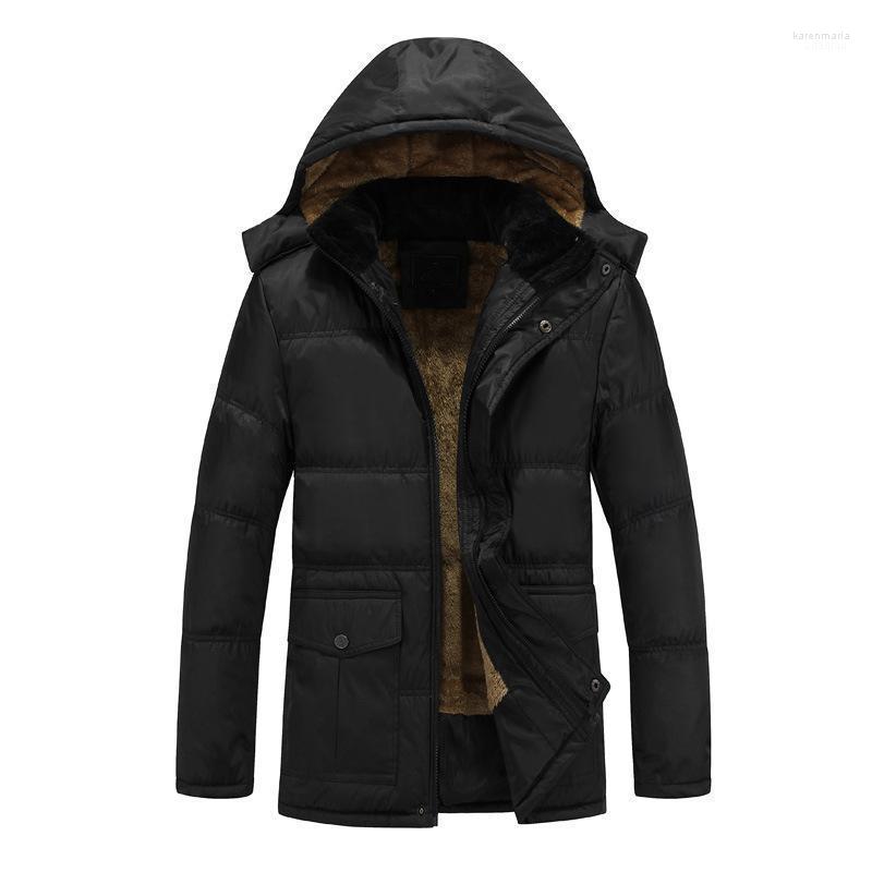 Men's Down & Parkas Middle Age Thick Fleece Lining Warm Winter Coat Outerwear Men Thickening Cotton Wadded Jackets With Hood Kare22, Black
Men's Down & Parkas Middle Age Thick Fleece Lining Warm Winter Coat Outerwear Men Thickening Cotton Wadded Jackets With Hood Kare22, Black