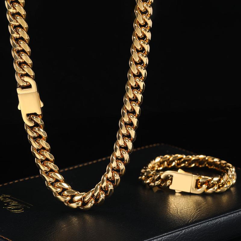 Chains Miami Cuban Chain Round Mill Link Necklace For Men Women Stainless Steel Bracelet Glossy Buckle Polished Fashion JewelryChains
Chains Miami Cuban Chain Round Mill Link Necklace For Men Women Stainless Steel Bracelet Glossy Buckle Polished Fashion JewelryChains