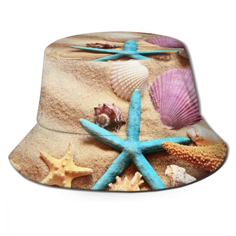 Berets CINESSD Fashion Bucket Hats Fisherman Caps For Women Men Gorras Summer Sandy Beach With Seashells And Starfish, Black
Berets CINESSD Fashion Bucket Hats Fisherman Caps For Women Men Gorras Summer Sandy Beach With Seashells And Starfish, Black