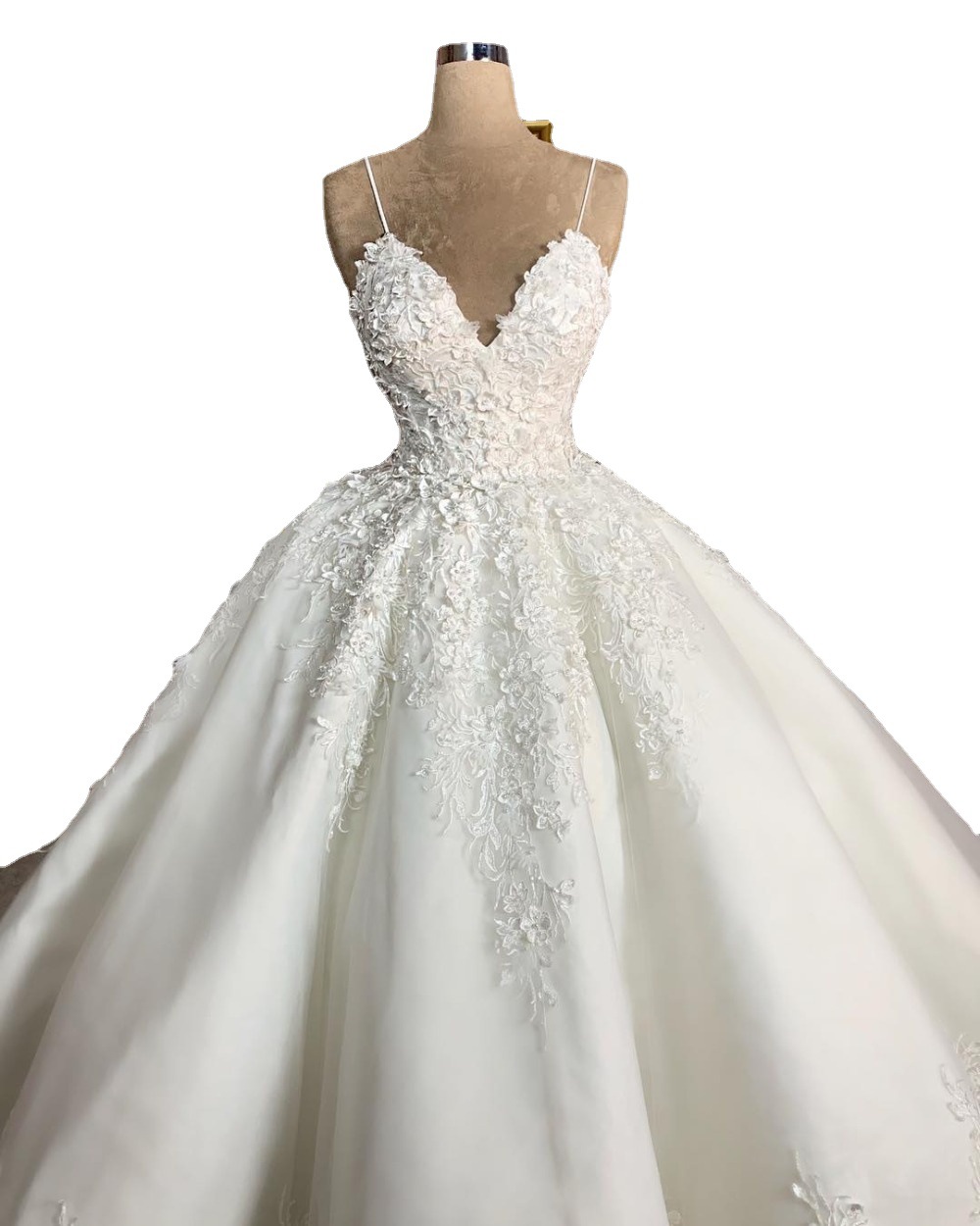 2023 Real Images Arabic Crystal Beaded Gowns Ball Gown Wedding Dresses Strap Sweetheart Tulle Puffy Wedding Gown Bridal Dressr