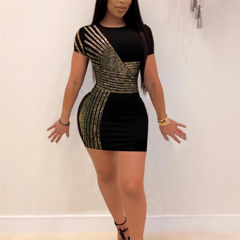 CM.YAYA Women Rhinestones Diamonds Splicing O-neck Short Sleeve Bodycon Midi Dress Sexy Night Party Mini Dresses 220516, Black
CM.YAYA Women Rhinestones Diamonds Splicing O-neck Short Sleeve Bodycon Midi Dress Sexy Night Party Mini Dresses 220516, Black