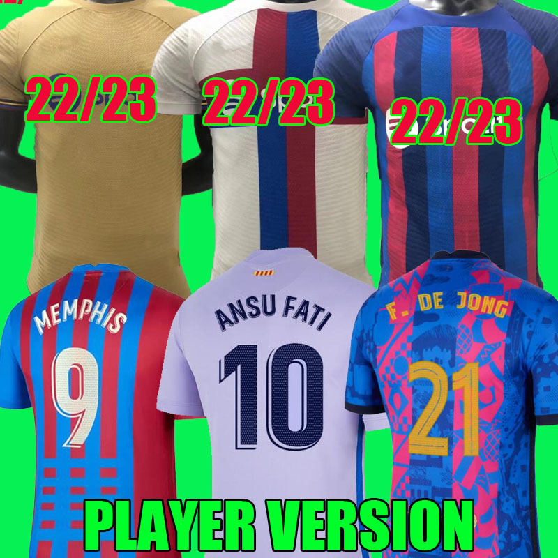 Camisetas de football MEMPHIS PEDRI ADAMA AUBA barcelona soccer jersey FERRAN SUAREZ 21 22 23 ANSU FATI 2021 2022 2023 F. DE JONG DEST DAVI ALVES shirt player version, Home
Camisetas de football MEMPHIS PEDRI ADAMA AUBA barcelona soccer jersey FERRAN SUAREZ 21 22 23 ANSU FATI 2021 2022 2023 F. DE JONG DEST DAVI ALVES shirt player version, Home