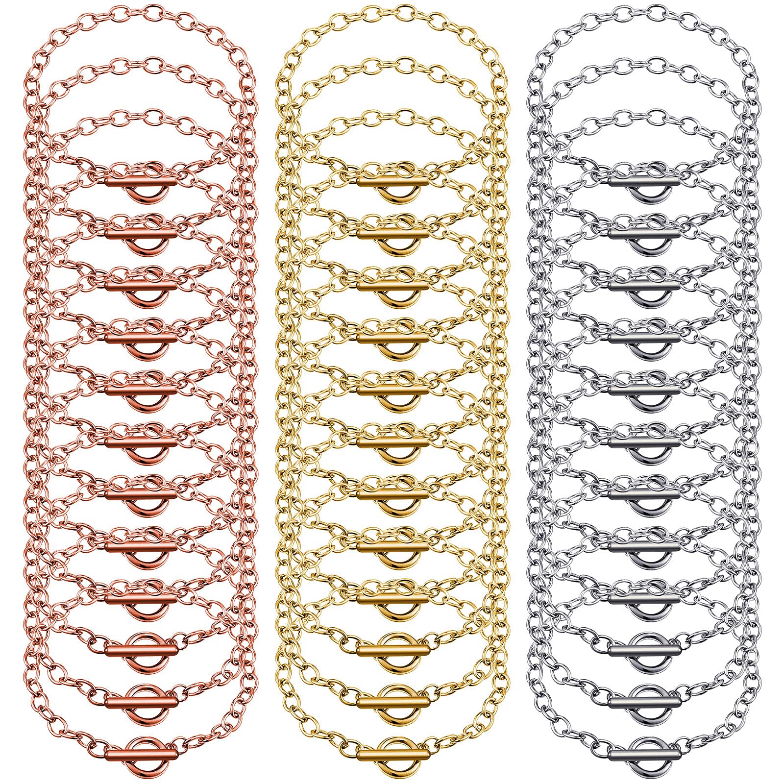 Chains Bracelet With Ot Toggle Clasp Stainless Steel Link Diy Jewelry Making Bracelets For Women Crafts Supplies Gold Sier And Rose amUoH
Chains Bracelet With Ot Toggle Clasp Stainless Steel Link Diy Jewelry Making Bracelets For Women Crafts Supplies Gold Sier And Rose amUoH