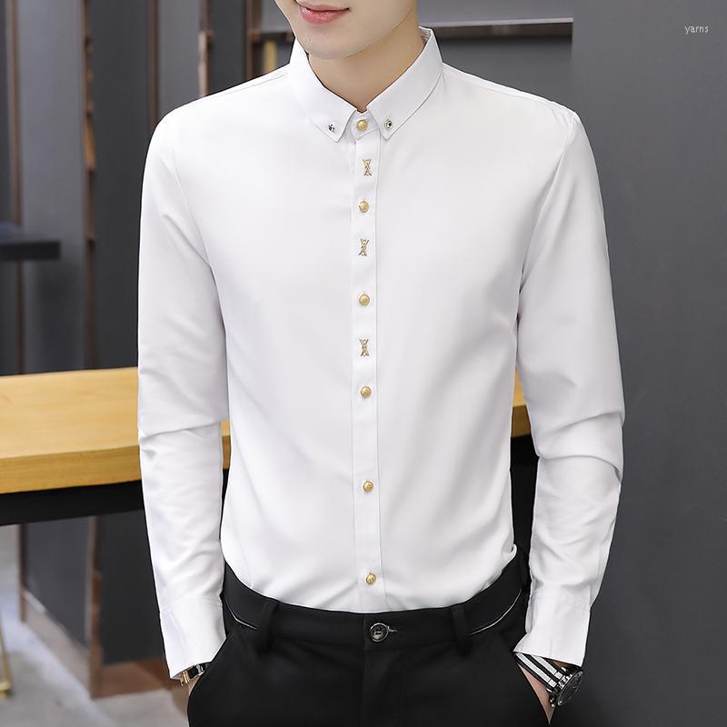 Men's Solid Shirt Metal Button Slim Fit Long Sleeve Chemise Homme Soft Comfort Men Clothing Tops Business Vintage Shirts Male Casual, Black
Men's Solid Shirt Metal Button Slim Fit Long Sleeve Chemise Homme Soft Comfort Men Clothing Tops Business Vintage Shirts Male Casual, Black